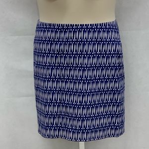 Ann Taylor Petite blue and white print skirt